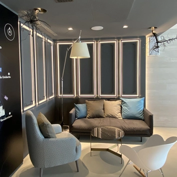 Illuminazione moderna e lampade su misura per un'azienda vinicola